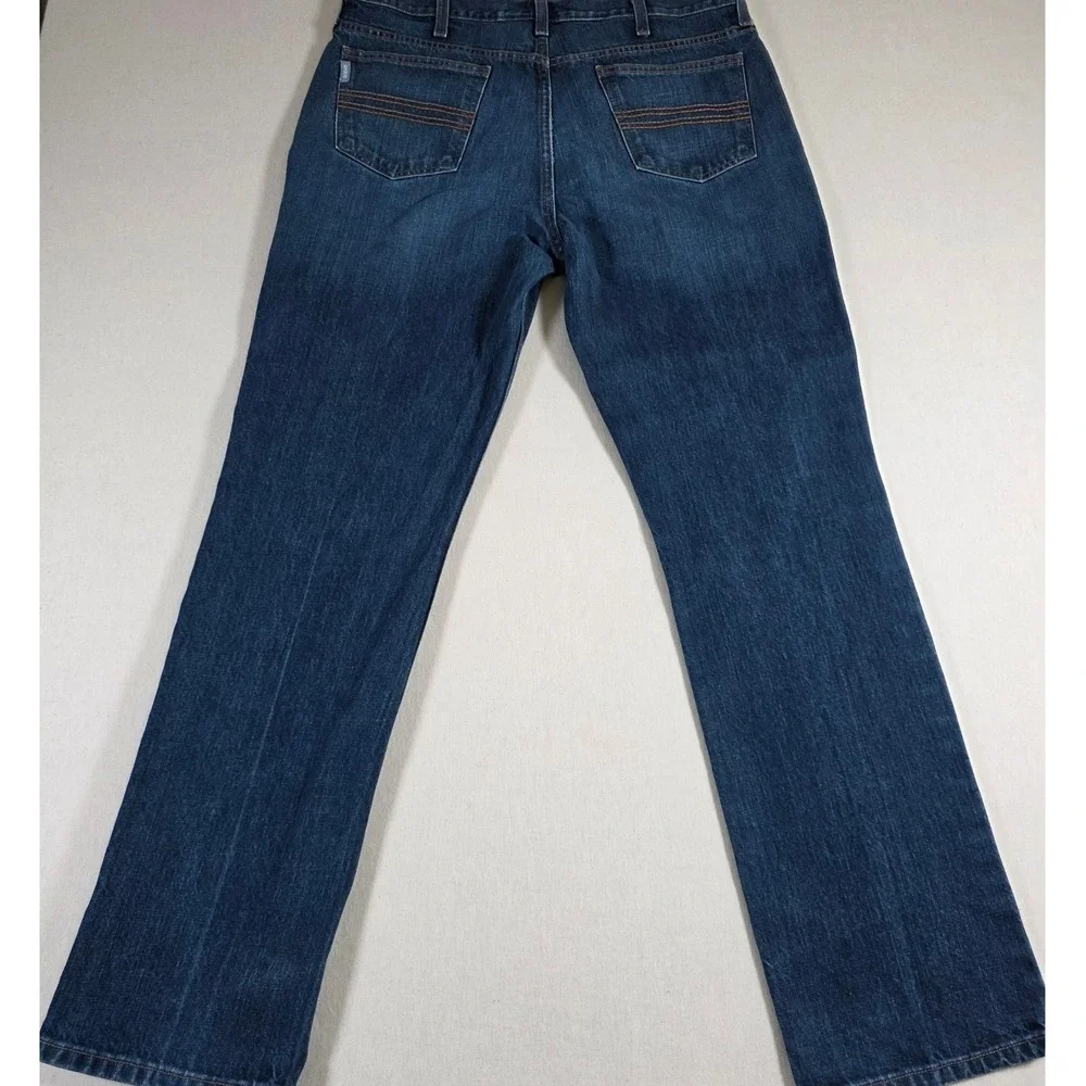 Cinch Mens Jeans 36x34 Silver Label Blue Straight Leg Western Denim Jeans Work - Picture 3 of 10